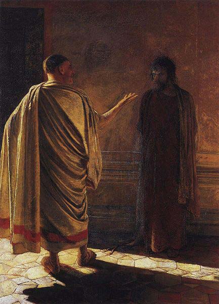 Quod Est Veritas Christ and Pilate